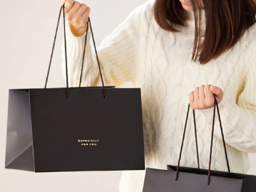 Black Paper Bags For Packing Stuff