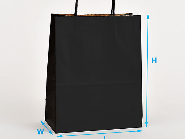 Brown Kraft Paper Bag With Handle For Packing Food