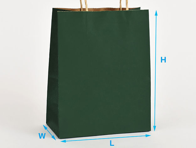 Brown Kraft Paper Bag With Handle For Packing Food