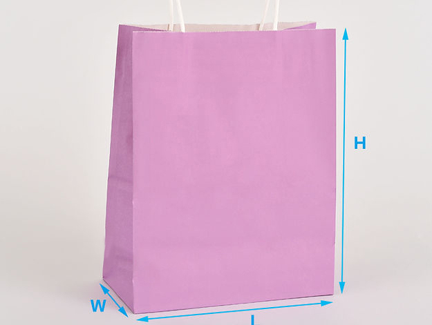 Brown Kraft Paper Bag With Handle For Packing Food