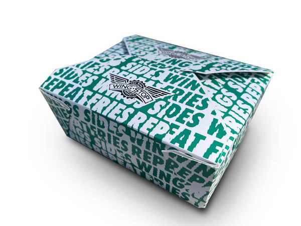 Eco-Freindly Letter Pattern Custom Take Away Boxes