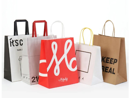 Customization Kraft Flat Handle Paper Bag