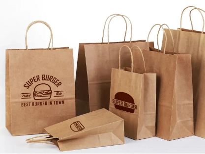 Customization Kraft Flat Handle Paper Bag