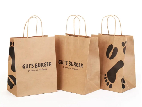 Customization Kraft Flat Handle Paper Bag