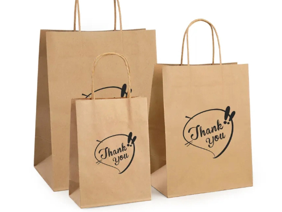  Wholesale Biodegradable Kraft Paper Bag For shopping 