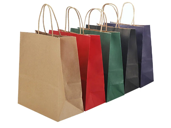  Wholesale Biodegradable Kraft Paper Bag For shopping 