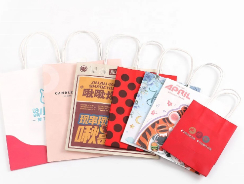 Kraft Paper Shopping Bags With Handle Provide Customized Services