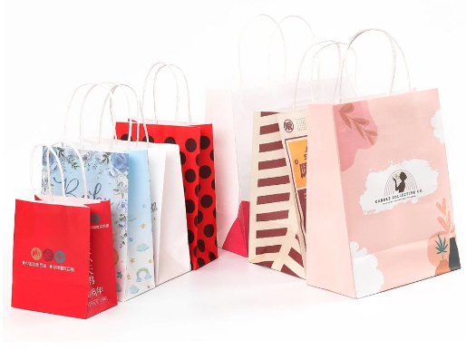 Kraft Paper Shopping Bags With Handle Provide Customized Services