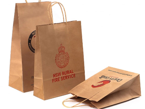 Food Carry Recycled Takeaway Brown Kraft Paper Bag