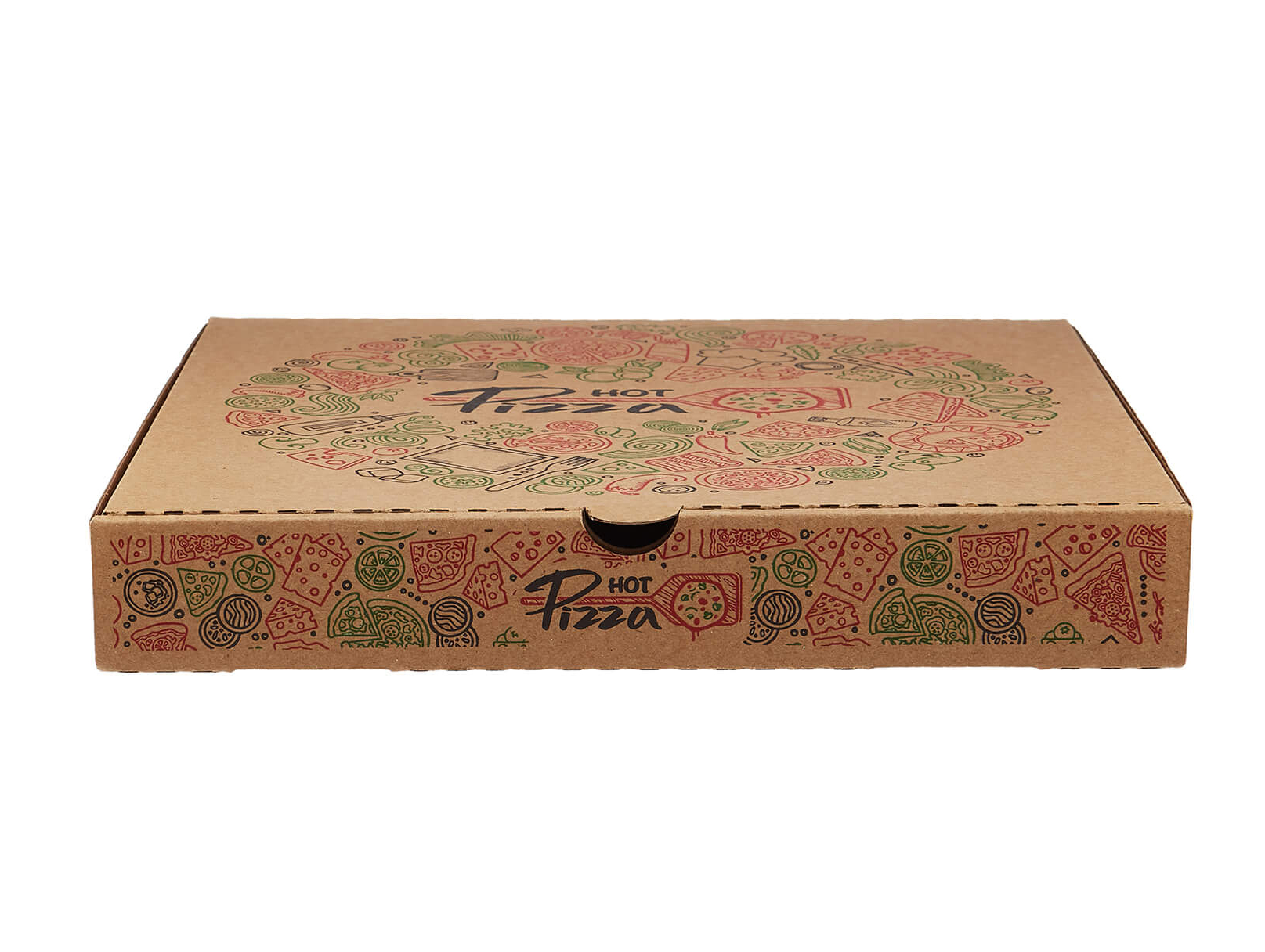 Brown Corrugated Paper Pizza Box 