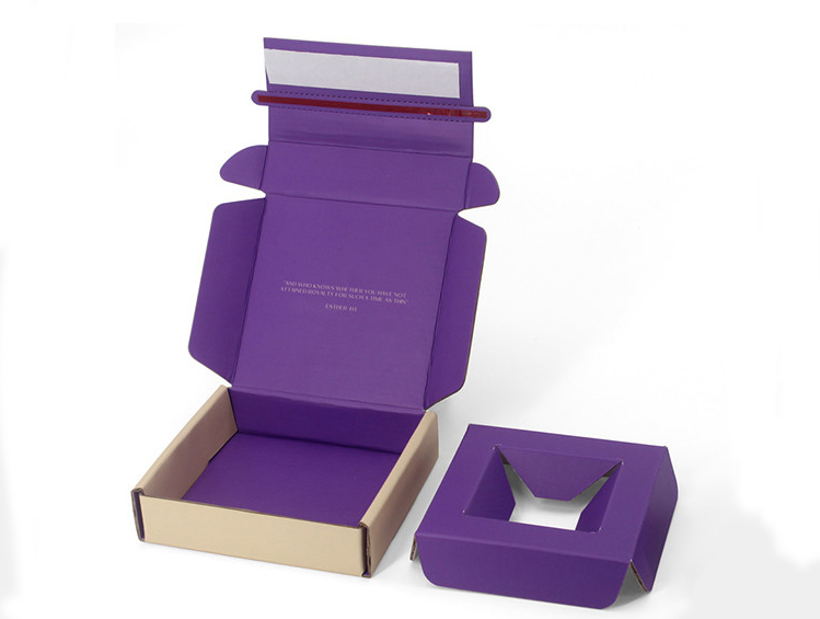 Purple Fold Mailer Shipping Box 