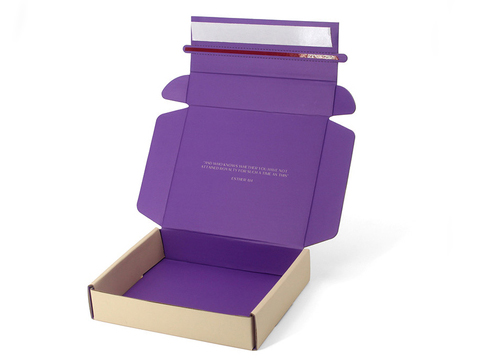 Purple Fold Mailer Shipping Box 