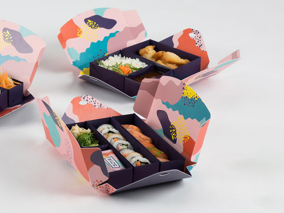 Colorful Printing Japanese Cardboard Sushi Box
