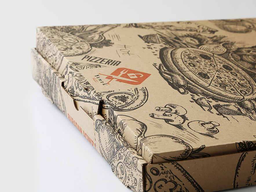 Turkish Style Locked Packaging Pizza Box