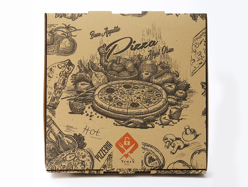 Turkish Style Locked Packaging Pizza Box