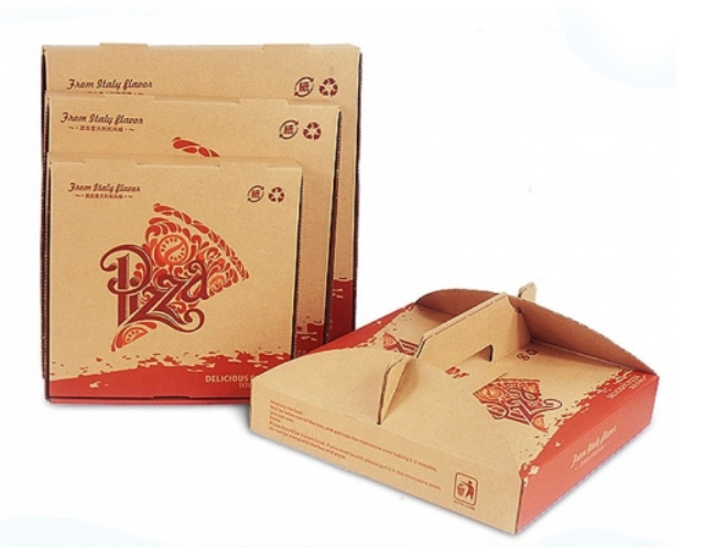 Corrugated Pizza Box With Handle