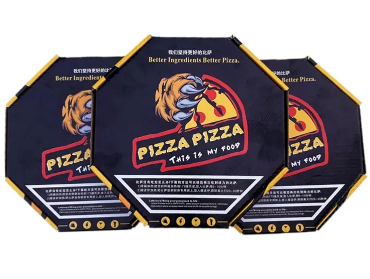 Printed Octagon Pizza Boxes