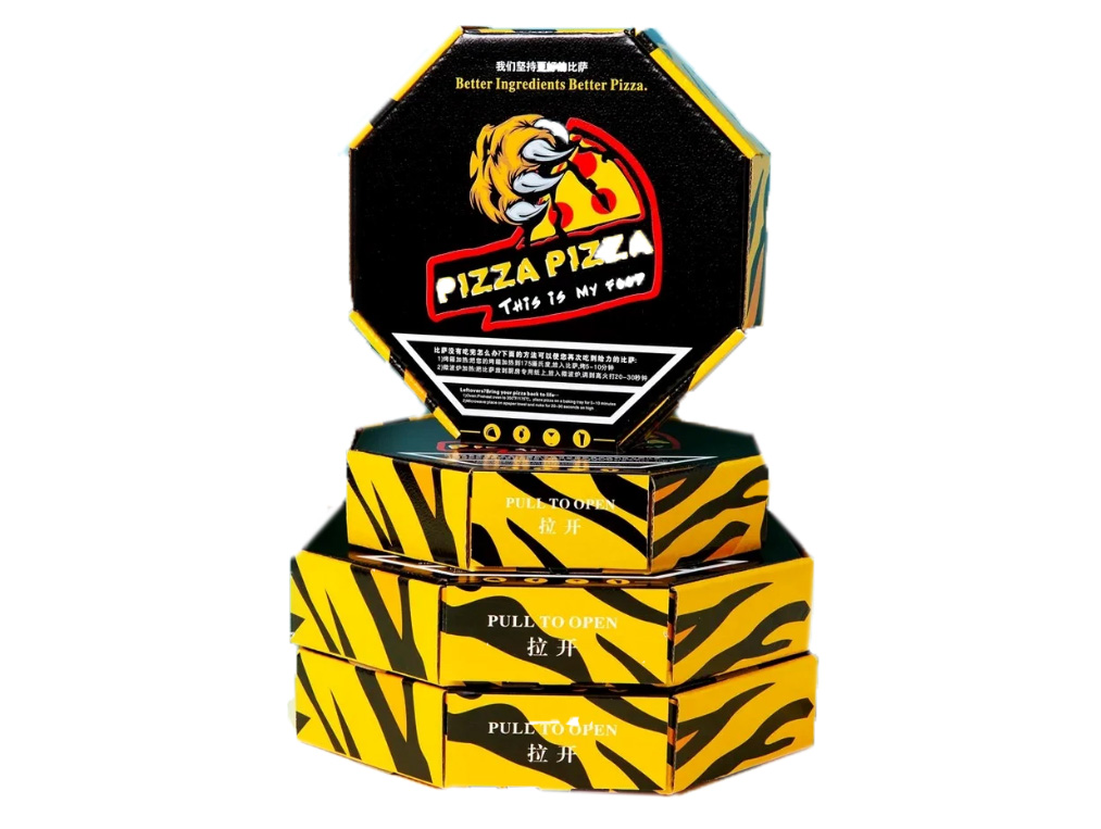 Printed Octagon Pizza Boxes