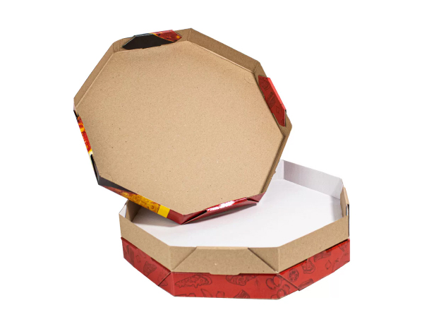 Eco Firenldy Delivery Red Octagon Packing Pizza Box