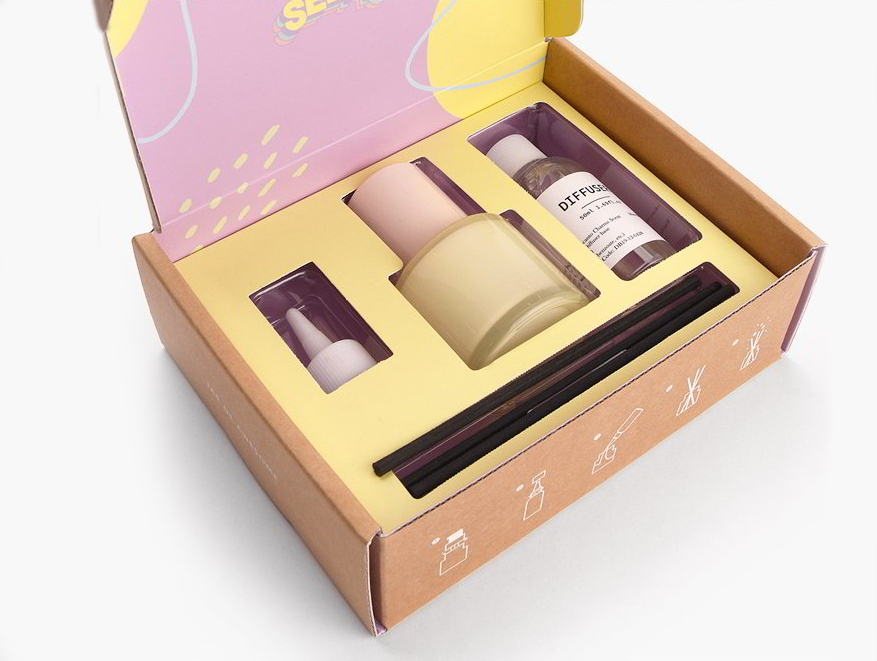 Cosmetics And Skin Care Products Mailer Pink Box 