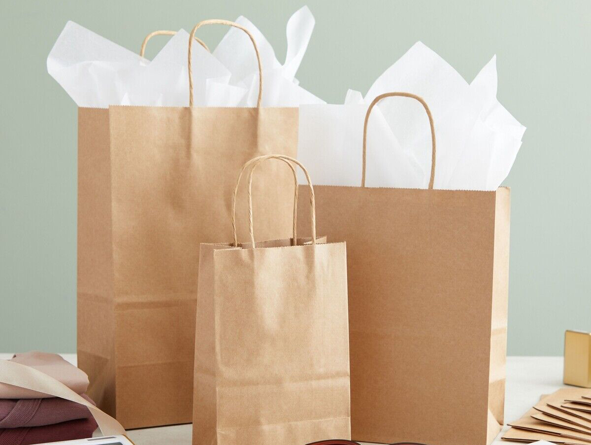  Brown Kraft Paper Bag For Packing Snack 