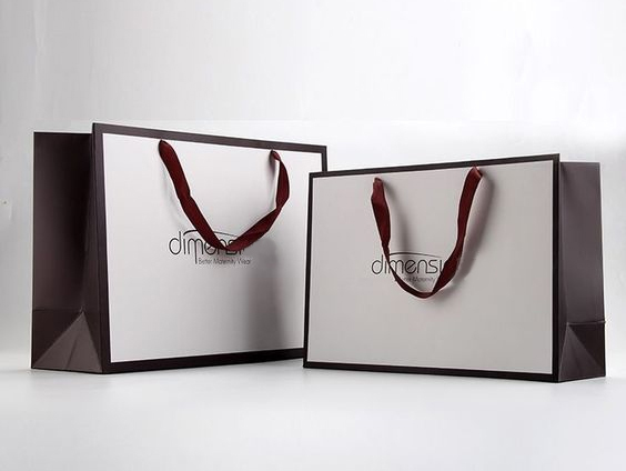  High-Capacity White Shopping Paper Bag 