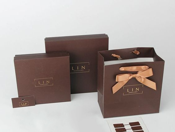 Brown Bowknot Gift Paper Bags With Reasonable Price