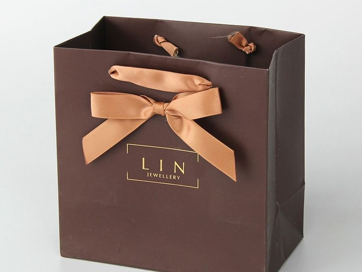 Brown Bowknot Gift Paper Bags With Reasonable Price