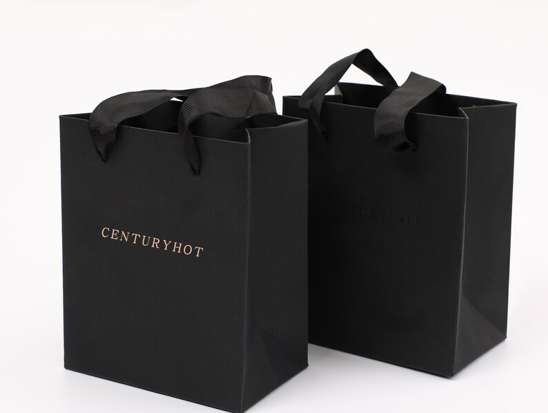 2023 China Luxury Black Gift Paper Bag 