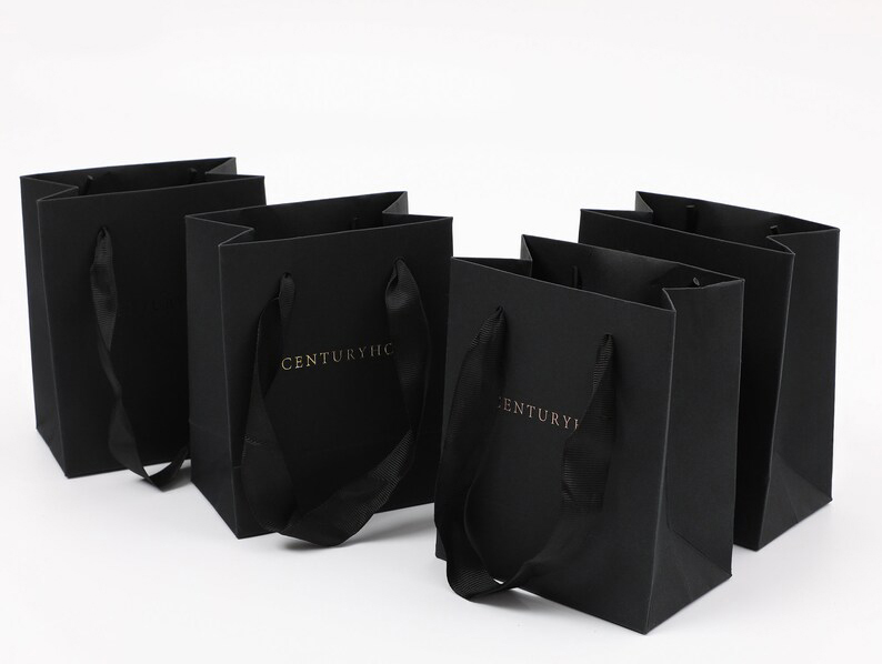 2023 China Luxury Black Gift Paper Bag 