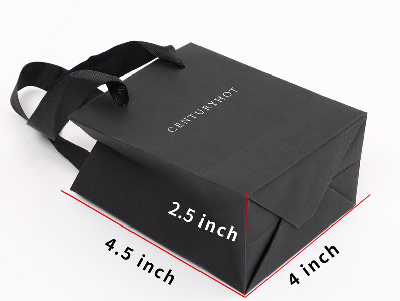 2023 China Luxury Black Gift Paper Bag 