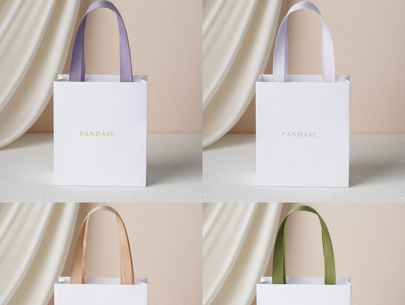 Wholesale Paper Bags With Ribbon Handle