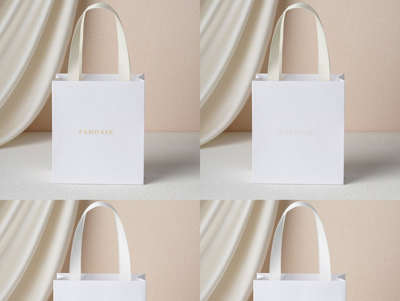 Wholesale Paper Bags With Ribbon Handle