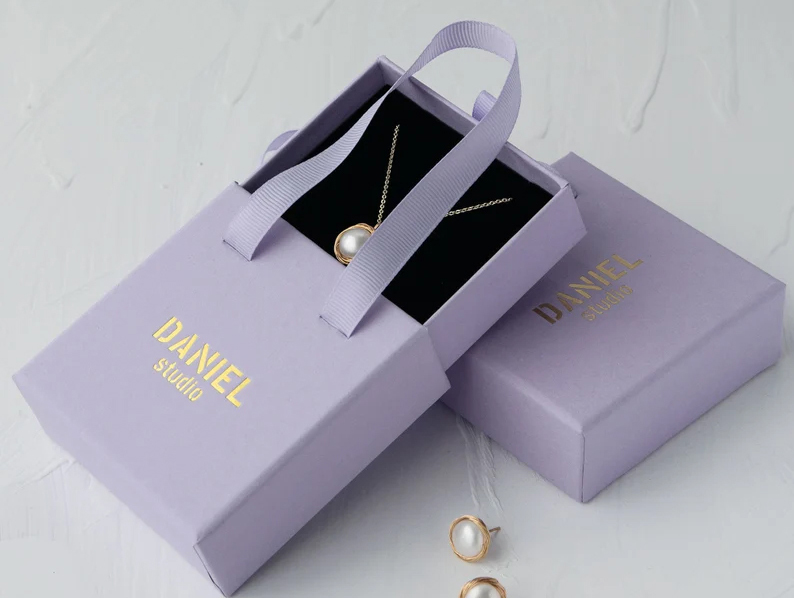 Ring Small Jewelry Cardboard Box Customize Logo