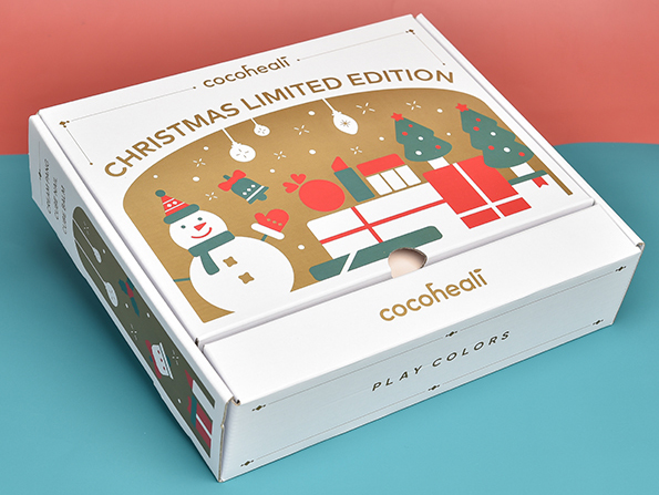 Christmas Packaging Cardboard Box With Open-Cover Design