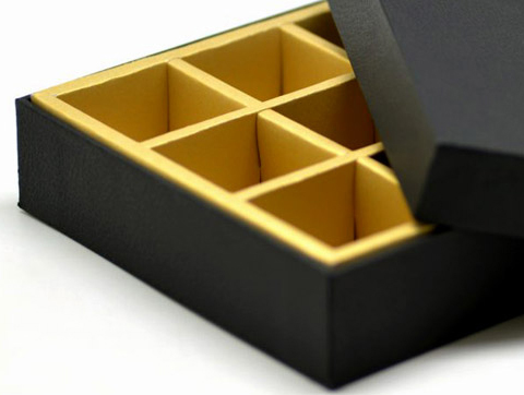 Custom Luxurious Golden Cardboard Chocolate Snack Box