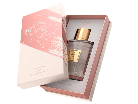 Rectangle Pink Rigid Presentation Perfume Lid And Base Box