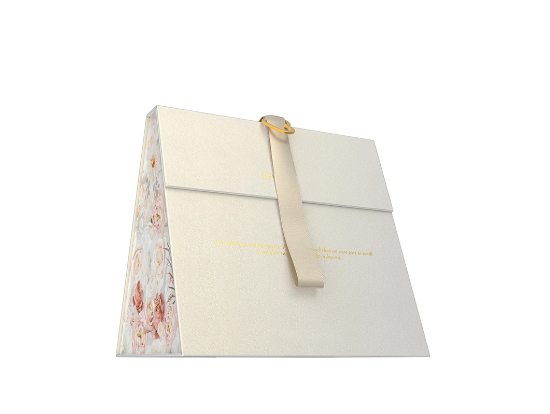 Flower Pattern Trapezoidal Special Shape Skin Care Packaging Box 