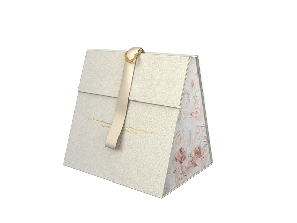Flower Pattern Trapezoidal Special Shape Skin Care Packaging Box 