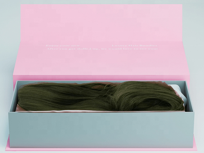 Rigid Full Color Luxury Hair Extension Packaging Box