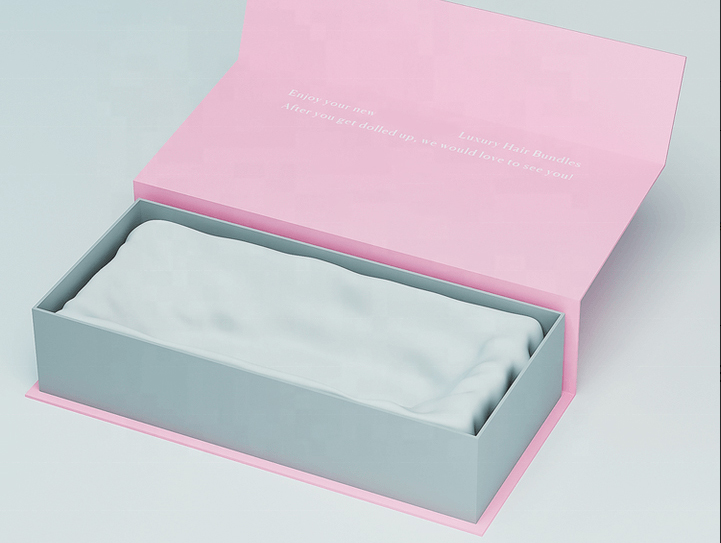 Rigid Full Color Luxury Hair Extension Packaging Box