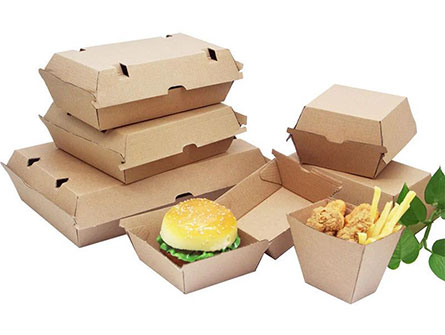 Kraft Paper Burger Packing Box 