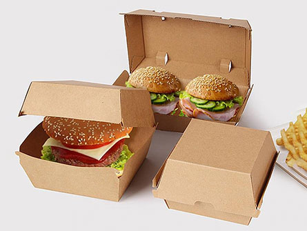 Kraft Paper Burger Packing Box 