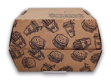 Thickened Hamburger Box Corrugated Packaging