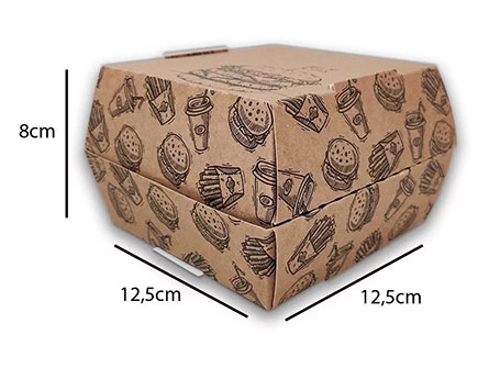 Thickened Hamburger Box Corrugated Packaging