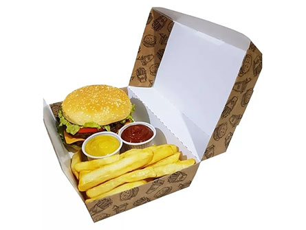 Thickened Hamburger Box Corrugated Packaging