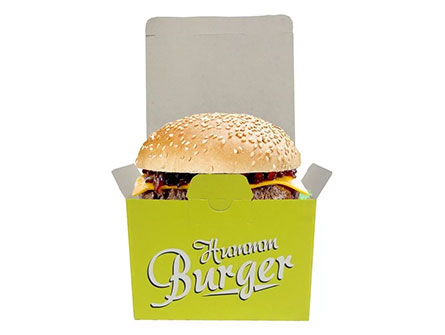 Foldable Hamburger Paper Box With Printing