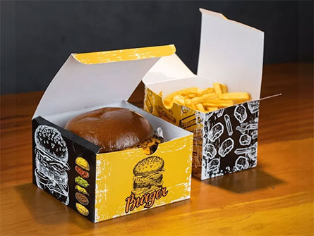 Printer Burger Boxes With Fries Pair Box