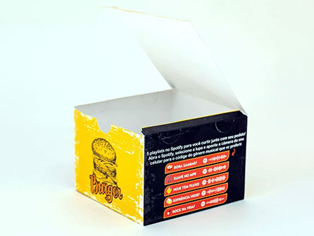 Printer Burger Boxes With Fries Pair Box