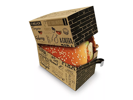 Tear Away Paper Burger Box